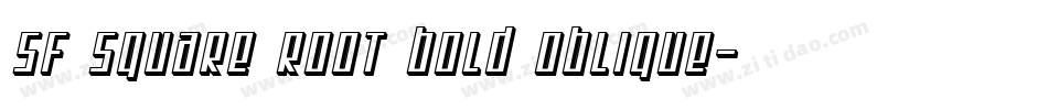 SF Square Root Bold Oblique字体转换